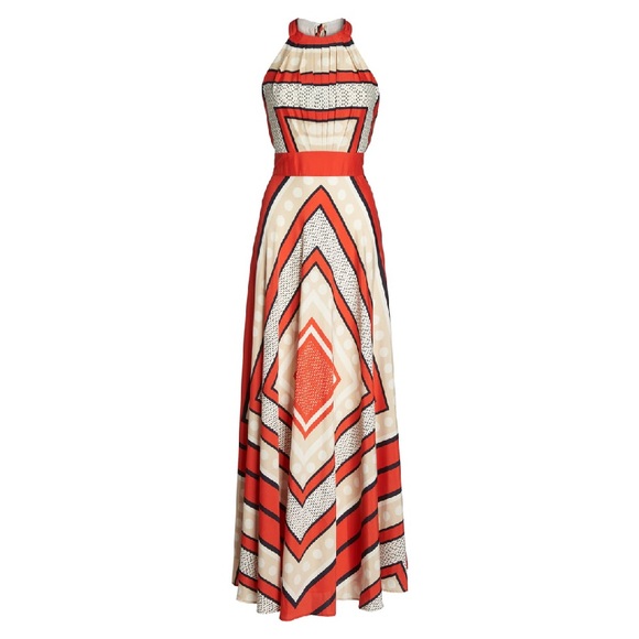 eliza j scarf print maxi dress